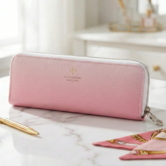 Premium Makeup Brush Storage Pouch with Zip - Compact & Travel Organizer - 2 pcs
