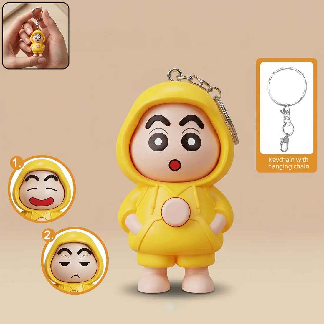 Face Changing Doll Keychain Toy – Mini Cartoon Accessory