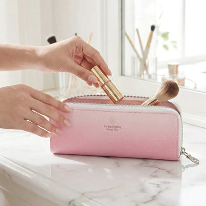 Premium Makeup Brush Storage Pouch with Zip - Compact & Travel Organizer - 2 pcs