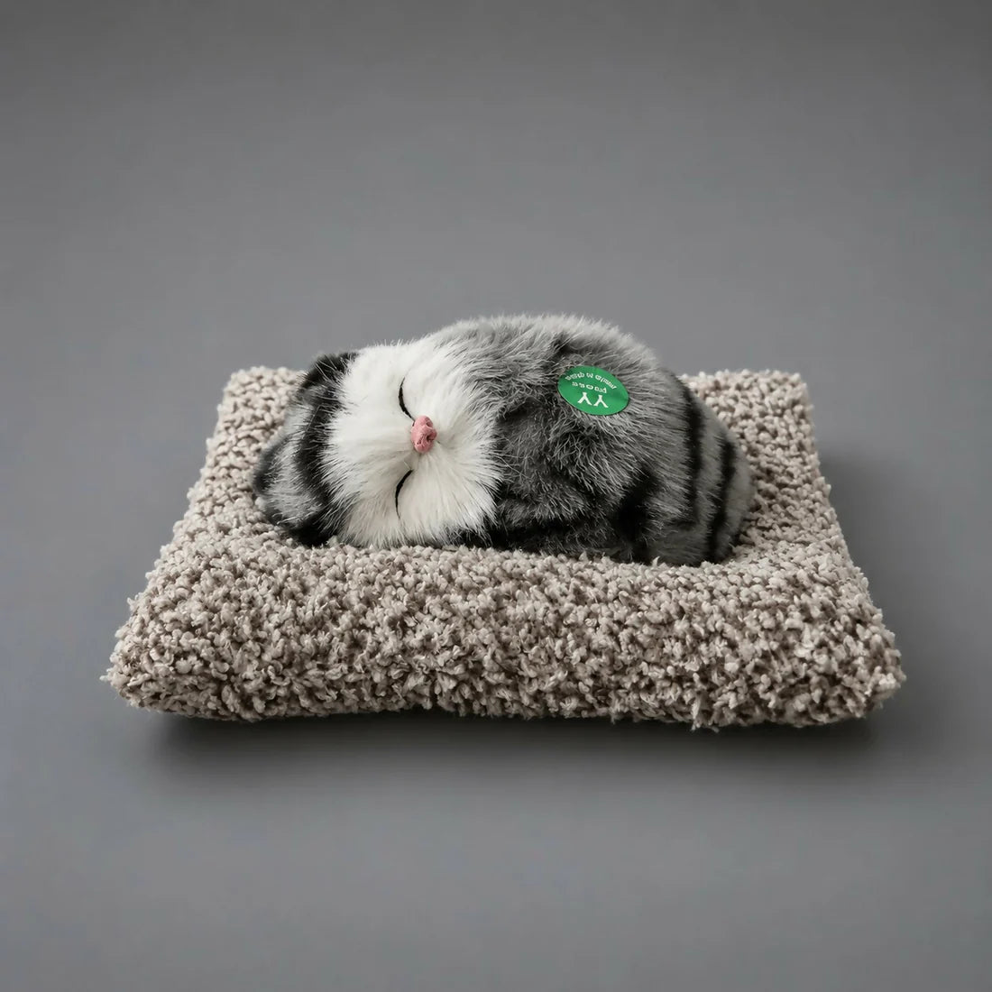 Sleeping Cat Plush Toy with Cushion for Car & Home Decor