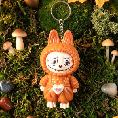 Face Changing Cartoon Character Keychain Toy with Expressions