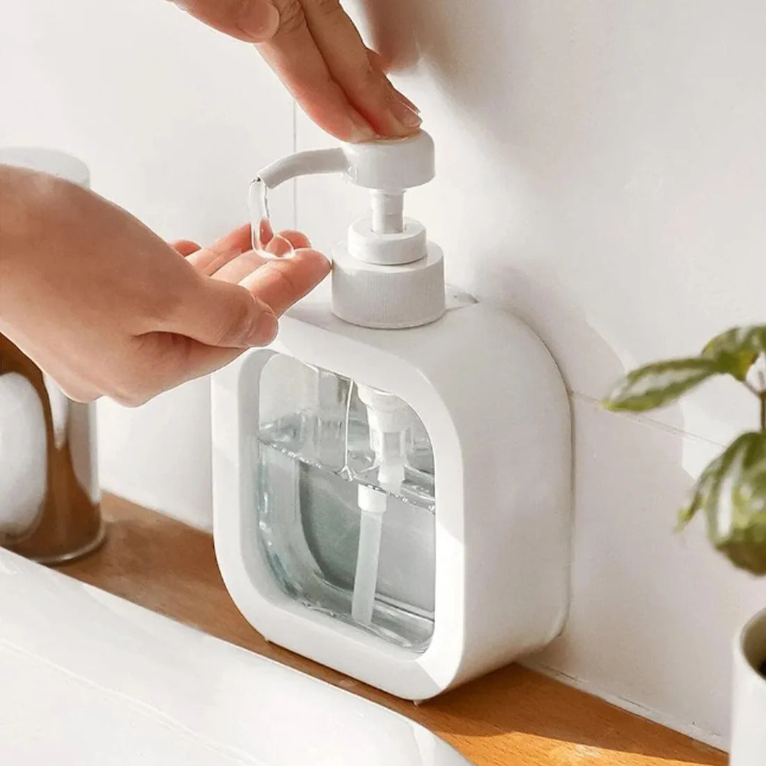 Clear Plastic Snap Sink Soap & Lotion Dispenser - Refillable Pump Bottle