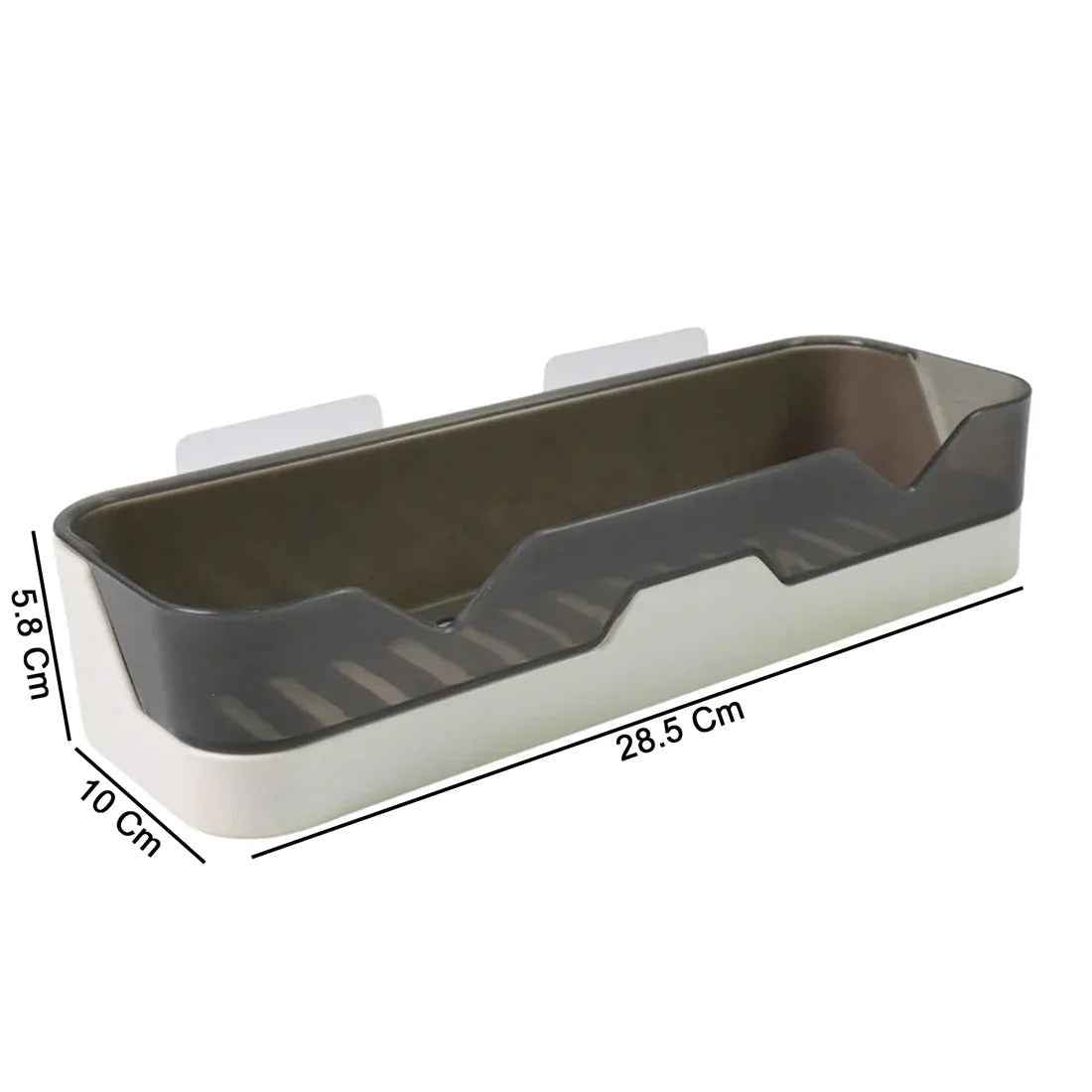 Wall Mounted Adhesive Plastic Storage Shelf for Bathroom & Kitchen (Pack of 2)